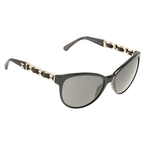 chanel cc chain-link gradient sunglasses|CHANEL Cat Eye Chain Sunglasses 5215.